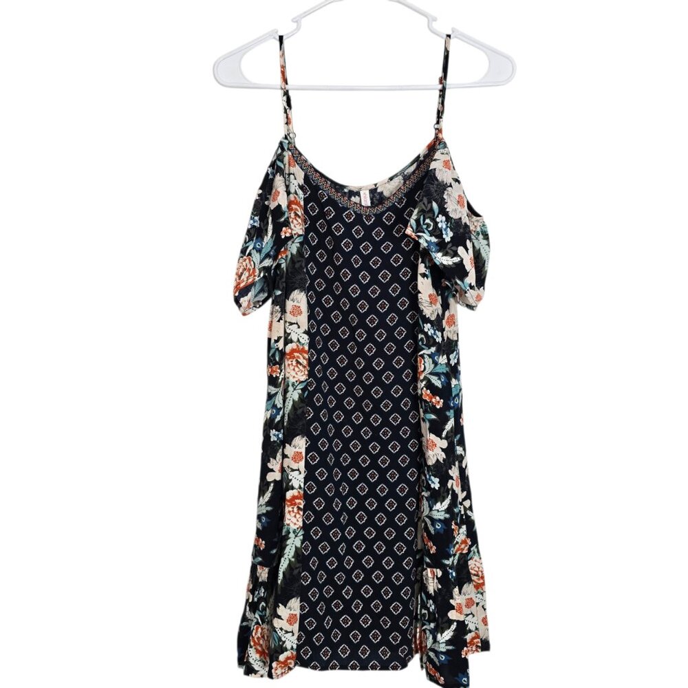 Xhilaration Floral Off the Shoulder w/ Spaghetti Strap Dress Size Small